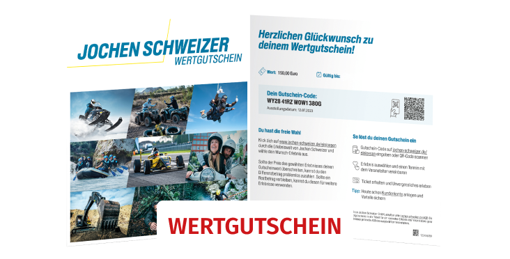 Wertgutschein der Marke Jochen Schweizer